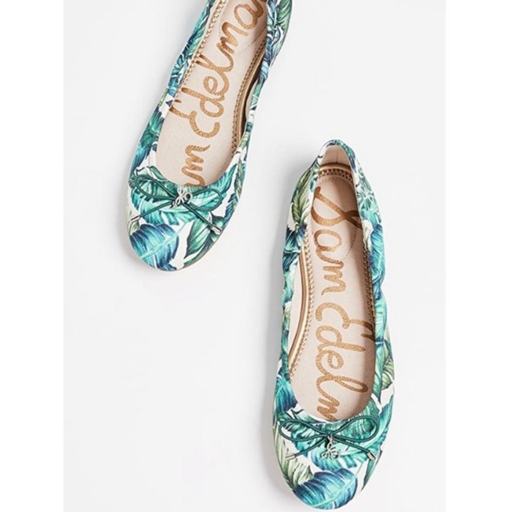 Sam Edelman Felicia Ballet Flats in Jade Multicolor - like new!